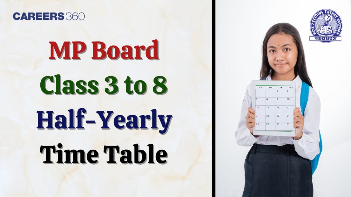 MP Board Half Yearly Time Table 2025 Revised for Classes 3 to 8 - Check Exam Dates Here